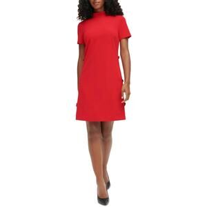 Karl Lagerfeld Red Dress with Side Bow Details